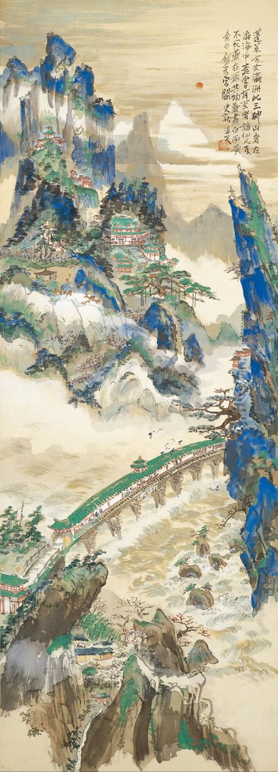 Mt. Penglai (Berg van de Onsterfelijken) door Tomita Keisen